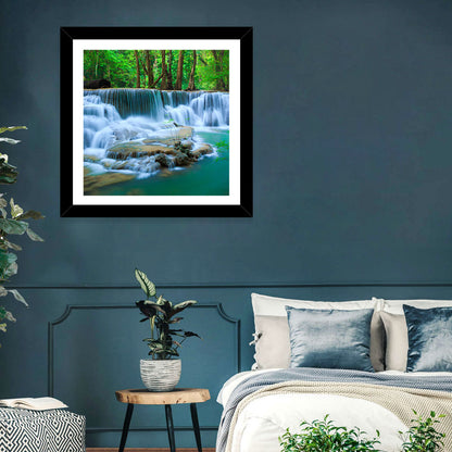 Huay Ma Khamin Erawan Waterfall Wall Art