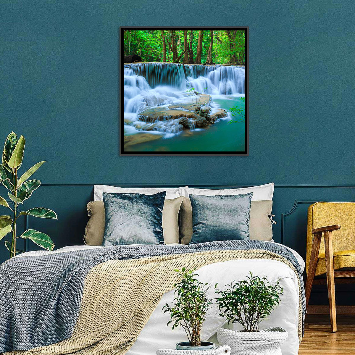 Huay Ma Khamin Erawan Waterfall Wall Art