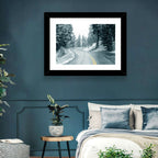 Winding Snowy Highway Wall Art