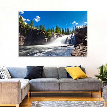Misty Blue Waterfall Wall Art