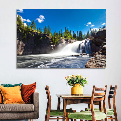 Misty Blue Waterfall Wall Art