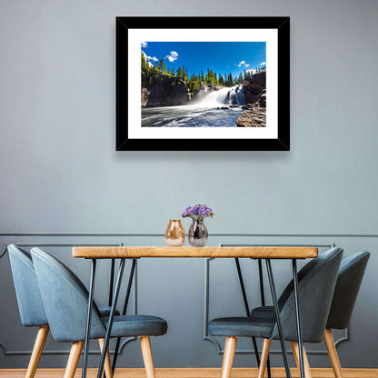 Misty Blue Waterfall Wall Art