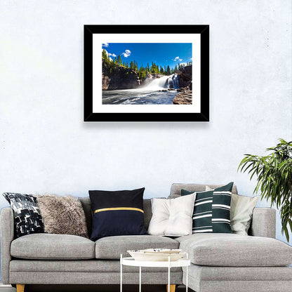 Misty Blue Waterfall Wall Art
