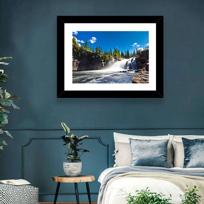 Misty Blue Waterfall Wall Art