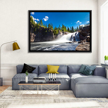Misty Blue Waterfall Wall Art
