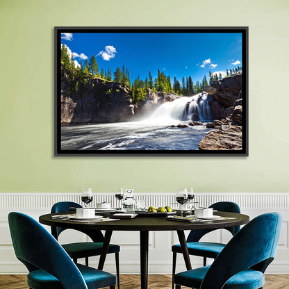 Misty Blue Waterfall Wall Art