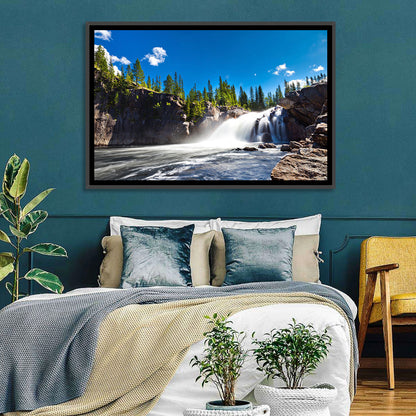 Misty Blue Waterfall Wall Art