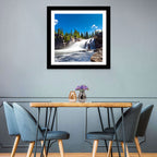 Misty Blue Waterfall Wall Art