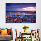 Istanbul Twilight Skyline Wall Art