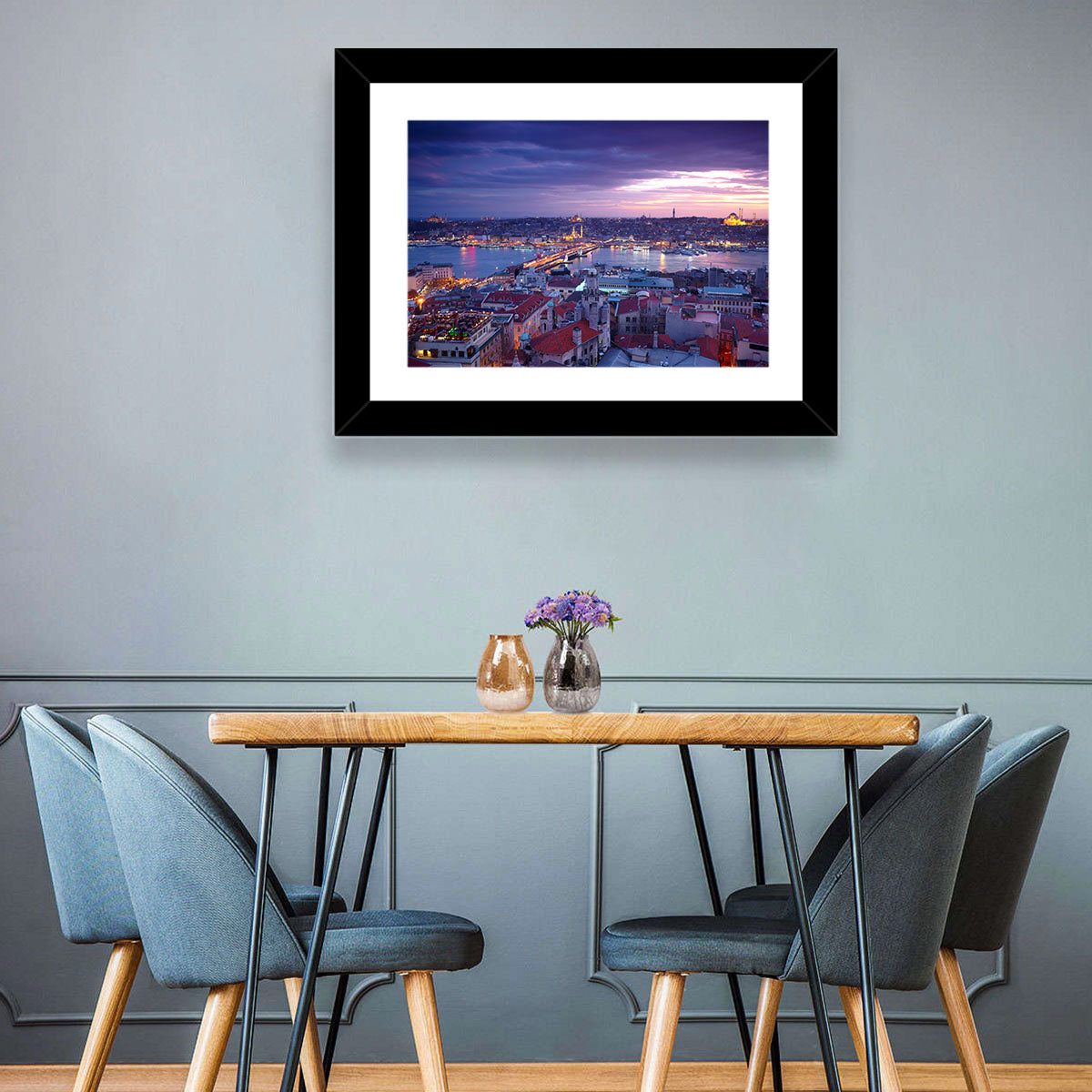 Istanbul Twilight Skyline Wall Art