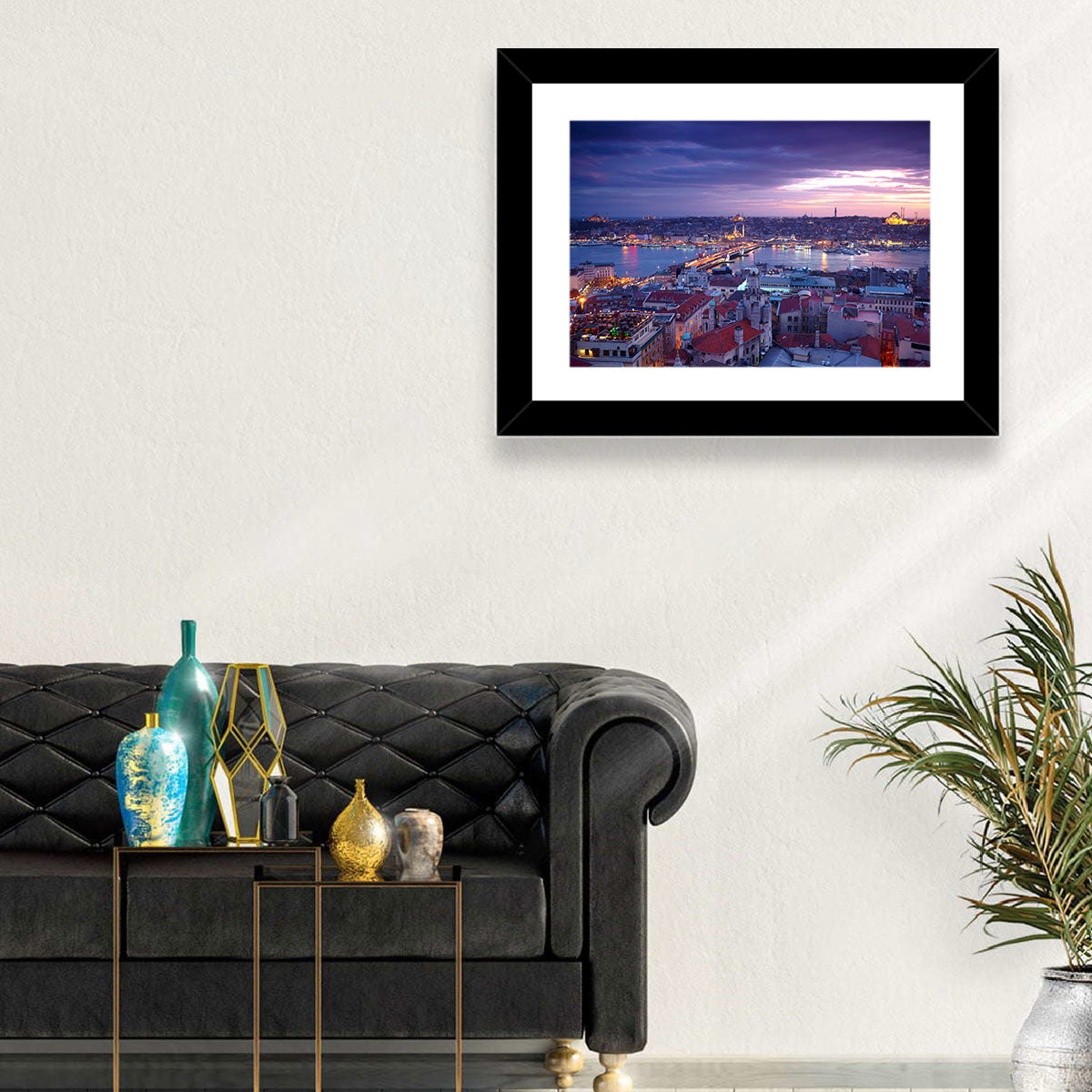 Istanbul Twilight Skyline Wall Art