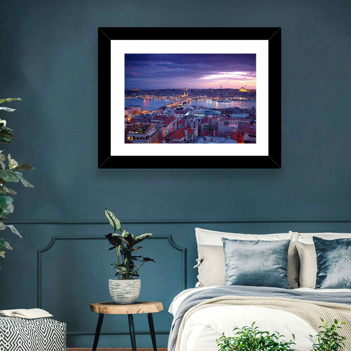 Istanbul Twilight Skyline Wall Art