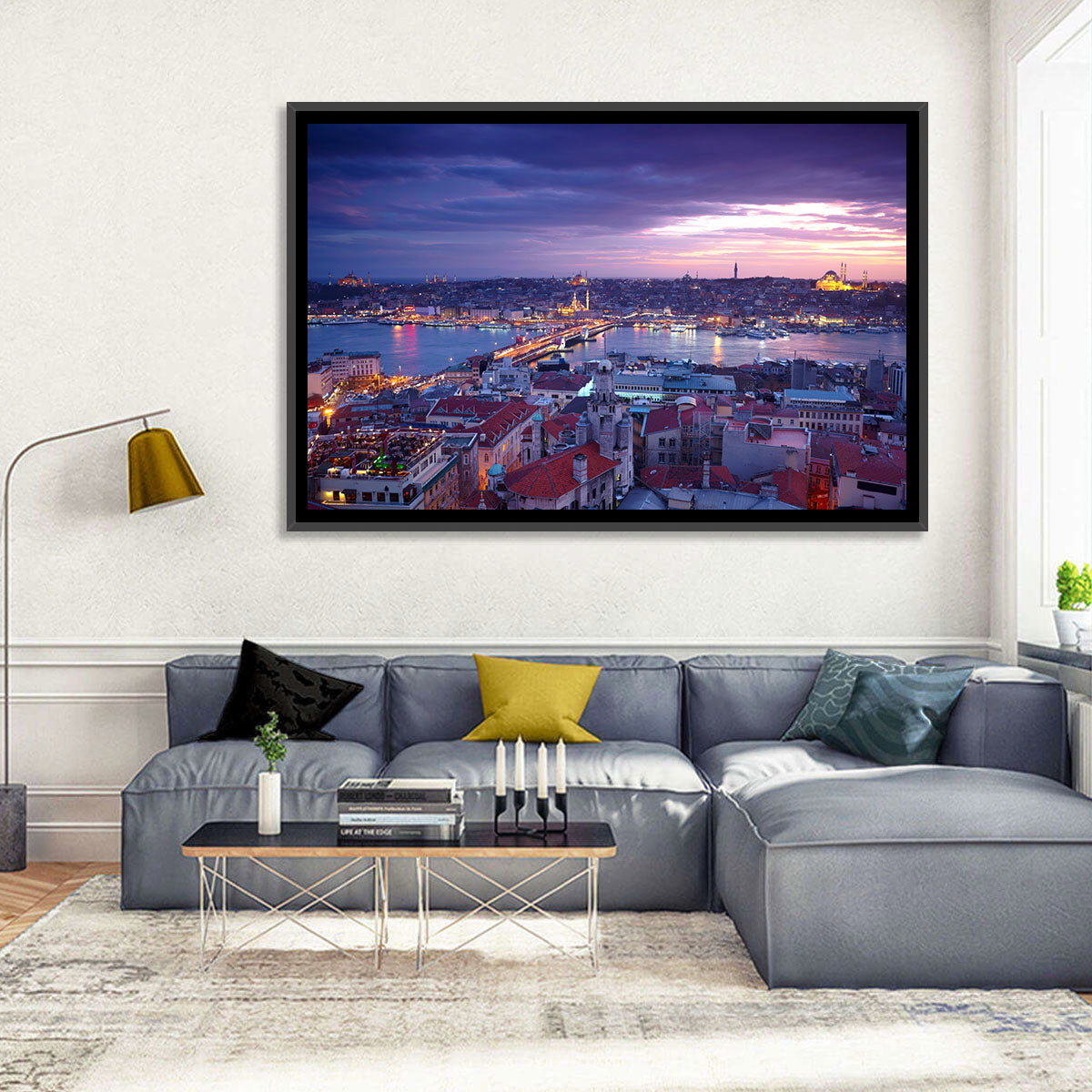 Istanbul Twilight Skyline Wall Art