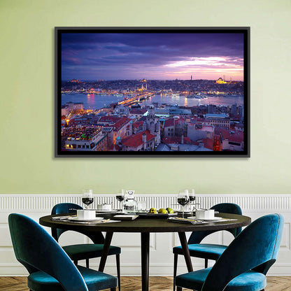 Istanbul Twilight Skyline Wall Art