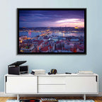 Istanbul Twilight Skyline Wall Art