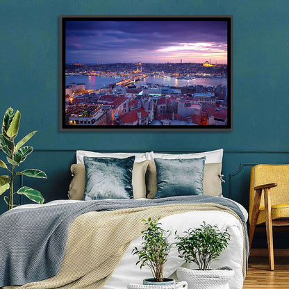 Istanbul Twilight Skyline Wall Art