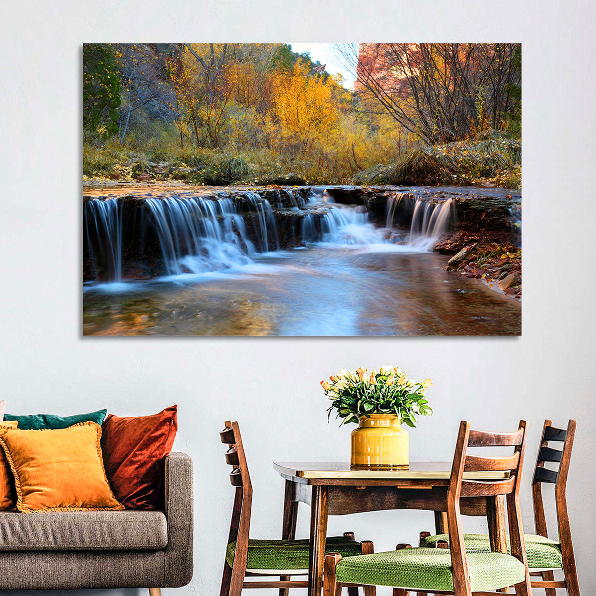 Autumn Stream at Zion Canyon Wall Art