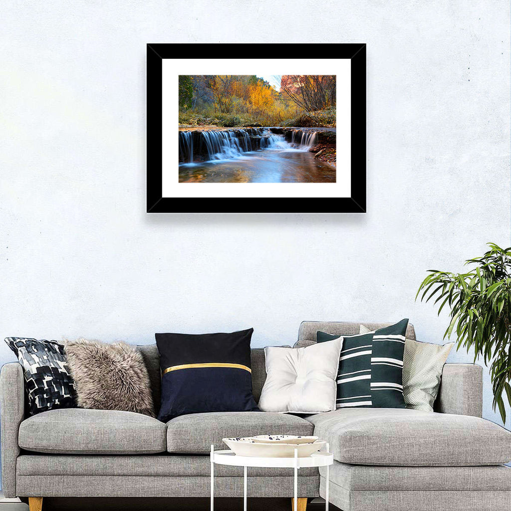 Autumn Stream at Zion Canyon Wall Art