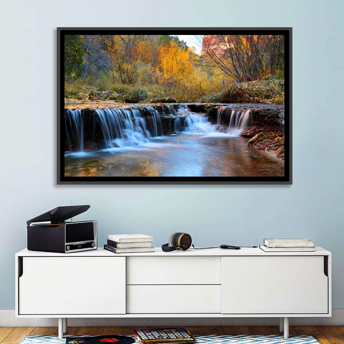 Autumn Stream at Zion Canyon Wall Art