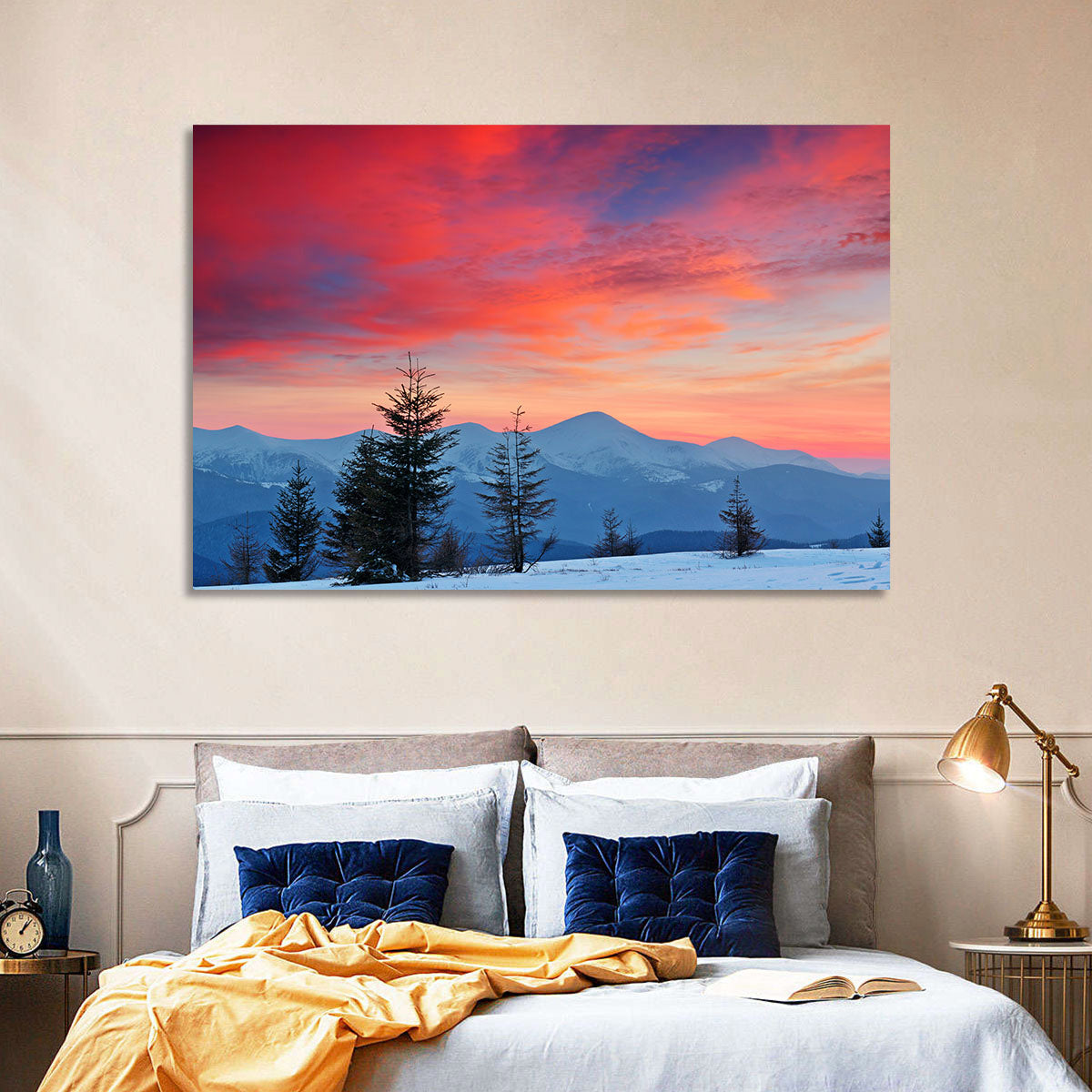 Chernogora Mountains at Sunset Wall Art in a room, landscape