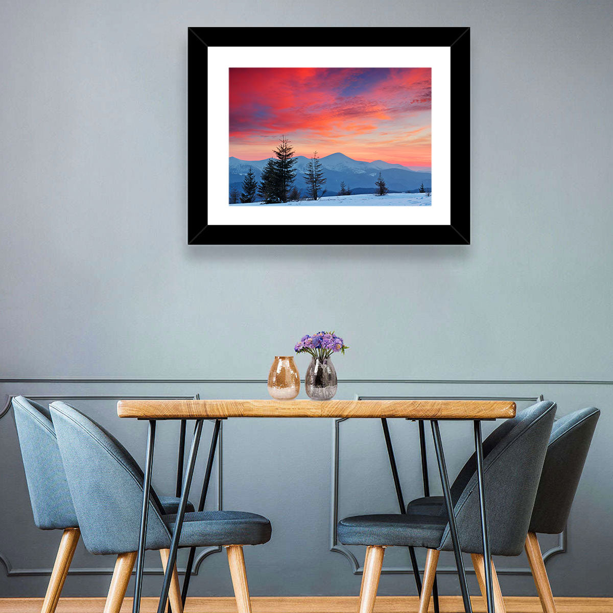 Chernogora Mountains at Sunset Wall Art in a room, landscape