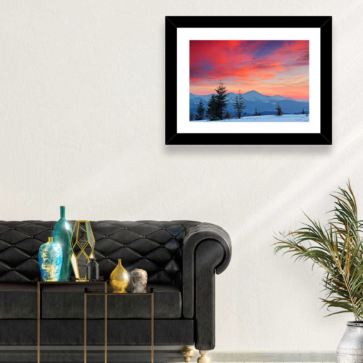 Chernogora Mountains at Sunset Wall Art in a room, landscape
