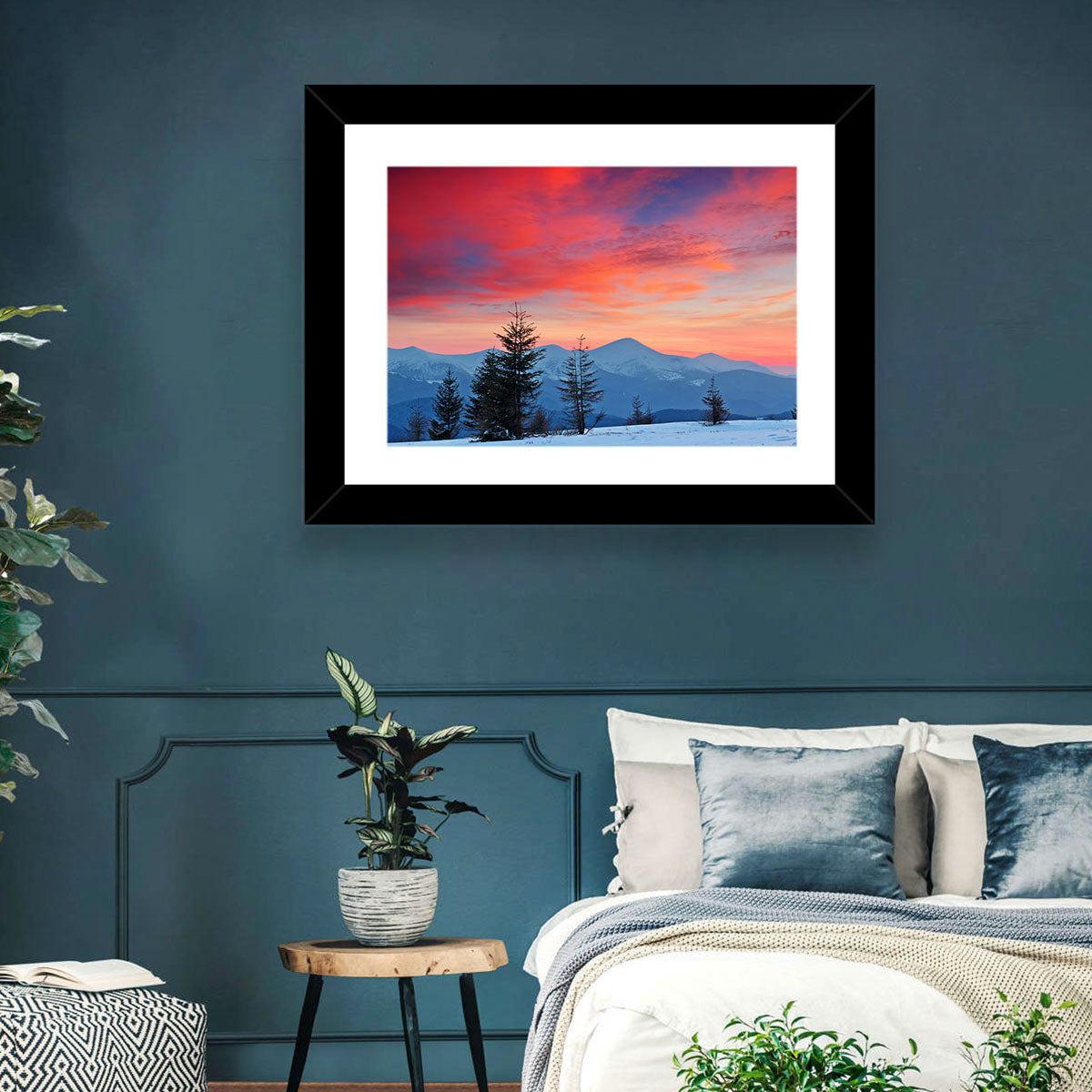 Chernogora Mountains at Sunset Wall Art in a room, landscape