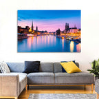 Zurich Blue Hour Over the Limmat Wall Art