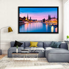 Zurich Blue Hour Over the Limmat Wall Art