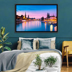 Zurich Blue Hour Over the Limmat Wall Art