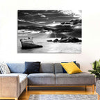 Bonsai Rock with Sunbeams Wall Art