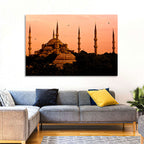 Sultan Ahmed Mosque at Sunset Wall Art