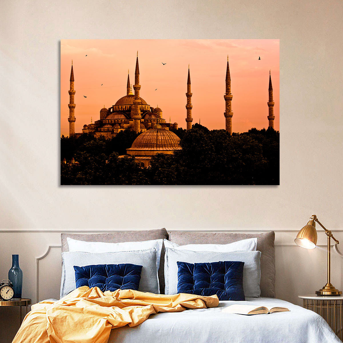 Sultan Ahmed Mosque at Sunset Wall Art