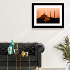 Sultan Ahmed Mosque at Sunset Wall Art