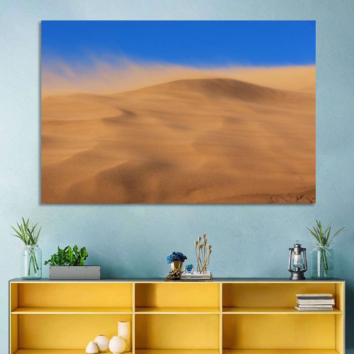 Dune Crest Sandstorm Wall Art in a room, landscape