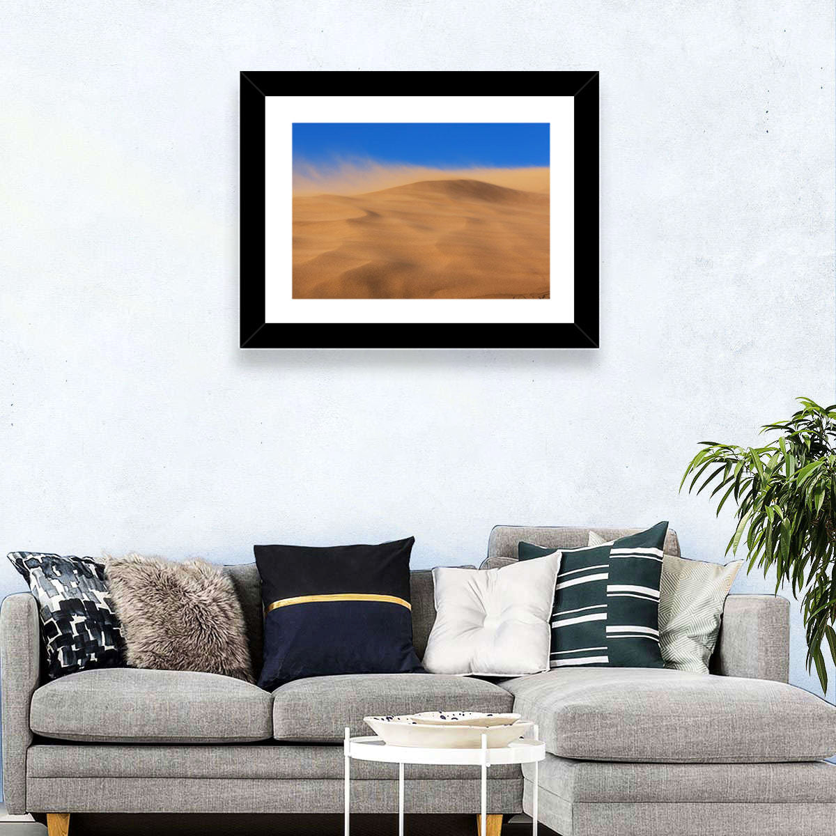 Dune Crest Sandstorm Wall Art in a room, landscape