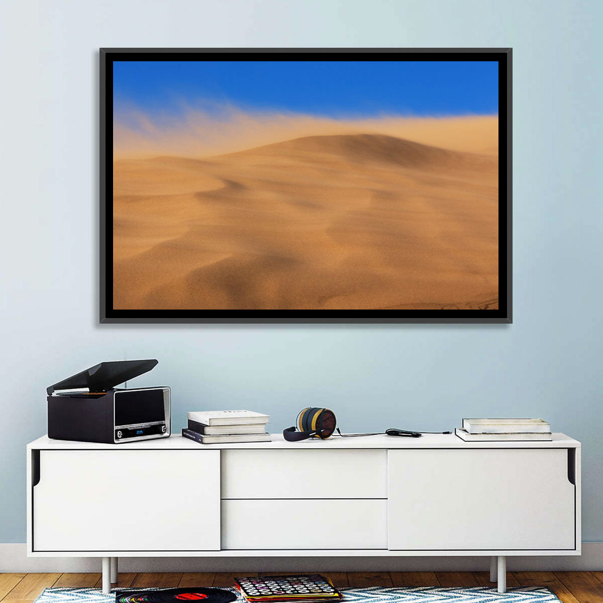Dune Crest Sandstorm Wall Art in a room, landscape