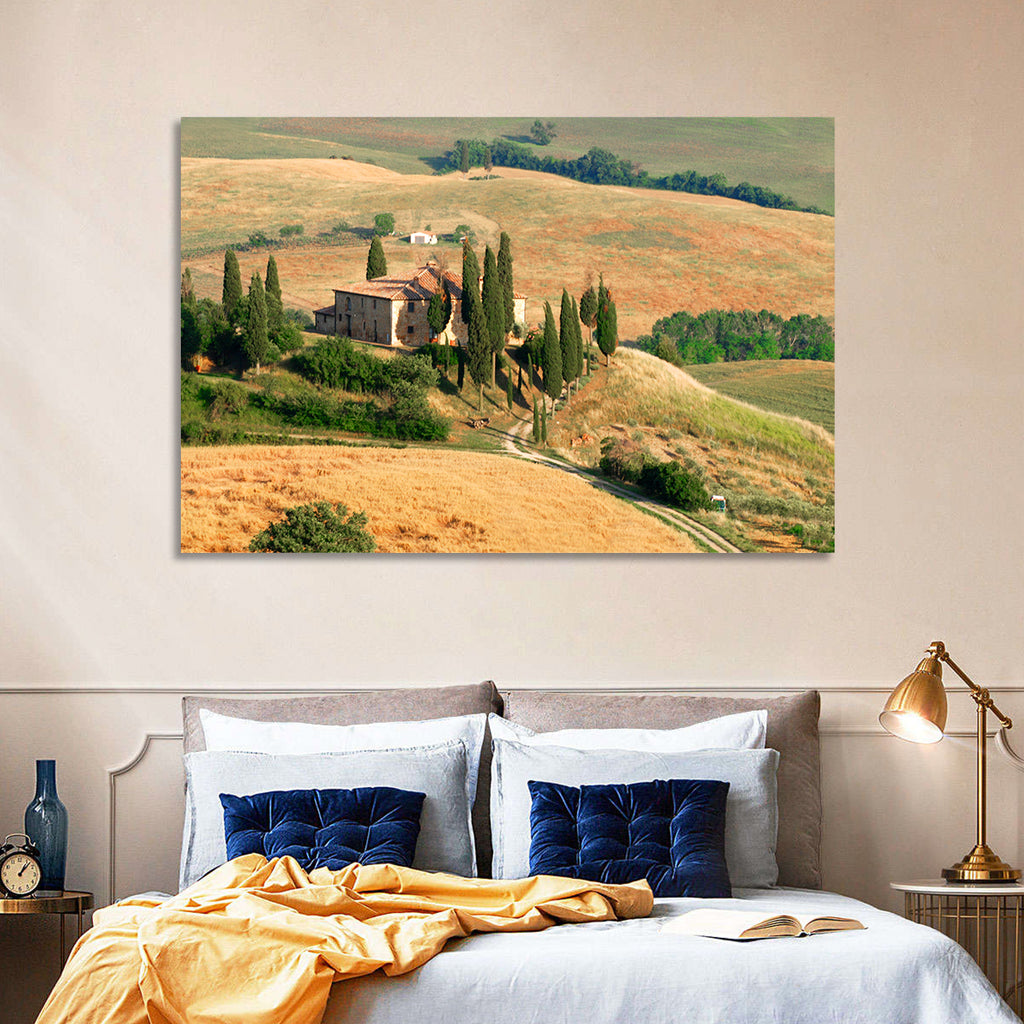 Golden Cypress Hill Villa Wall Art