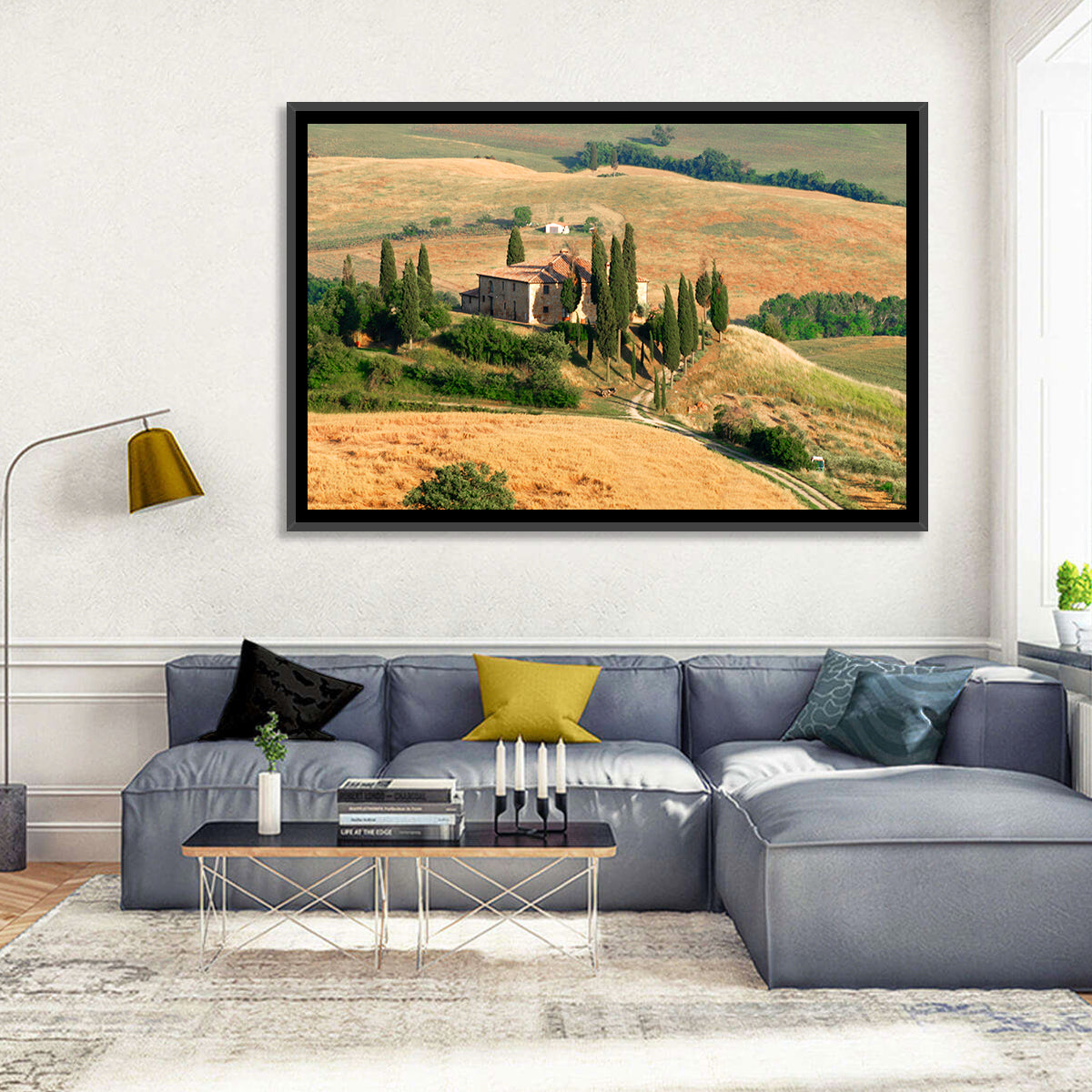 Golden Cypress Hill Villa Wall Art