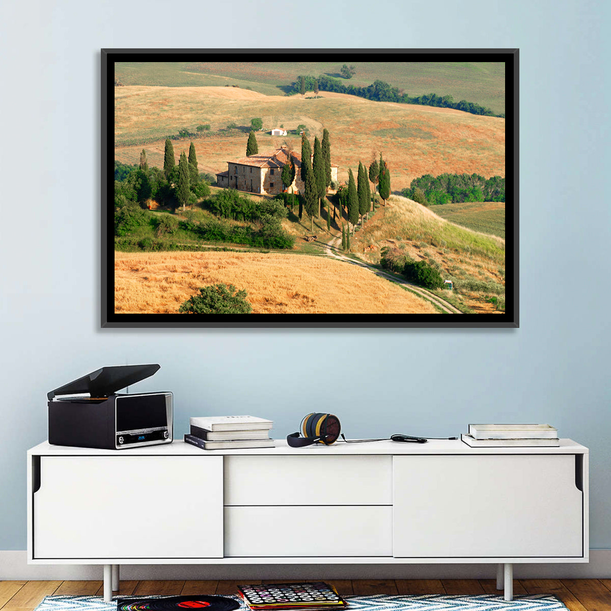 Golden Cypress Hill Villa Wall Art