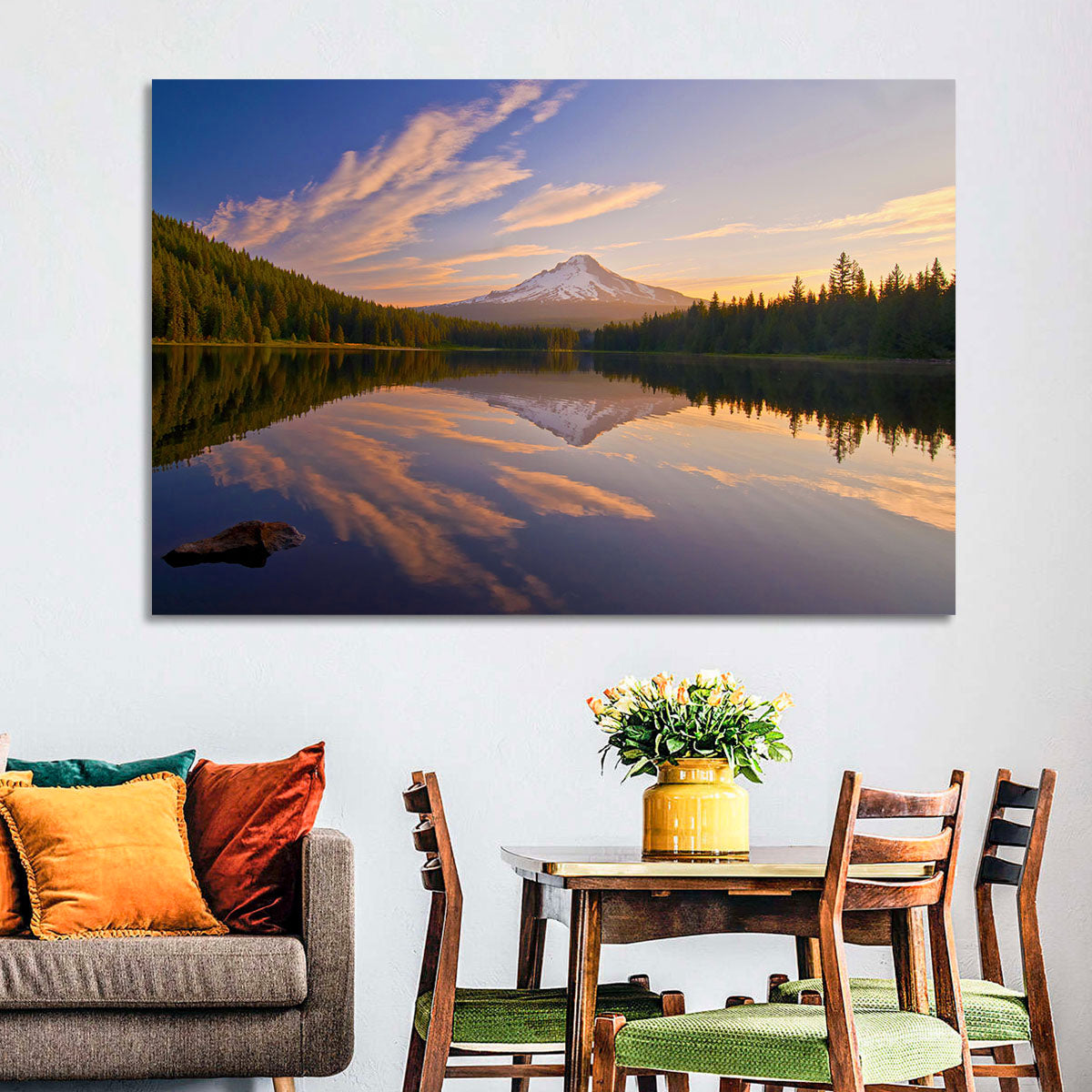 Mount Hood Reflection at Trillium Lake Wall Art