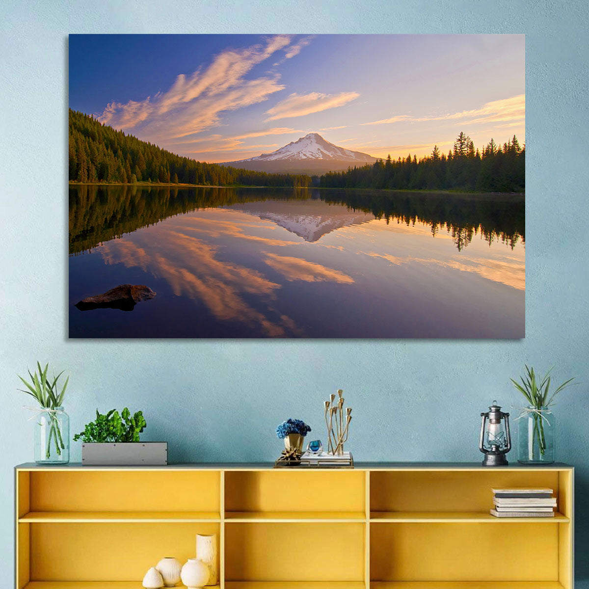 Mount Hood Reflection at Trillium Lake Wall Art