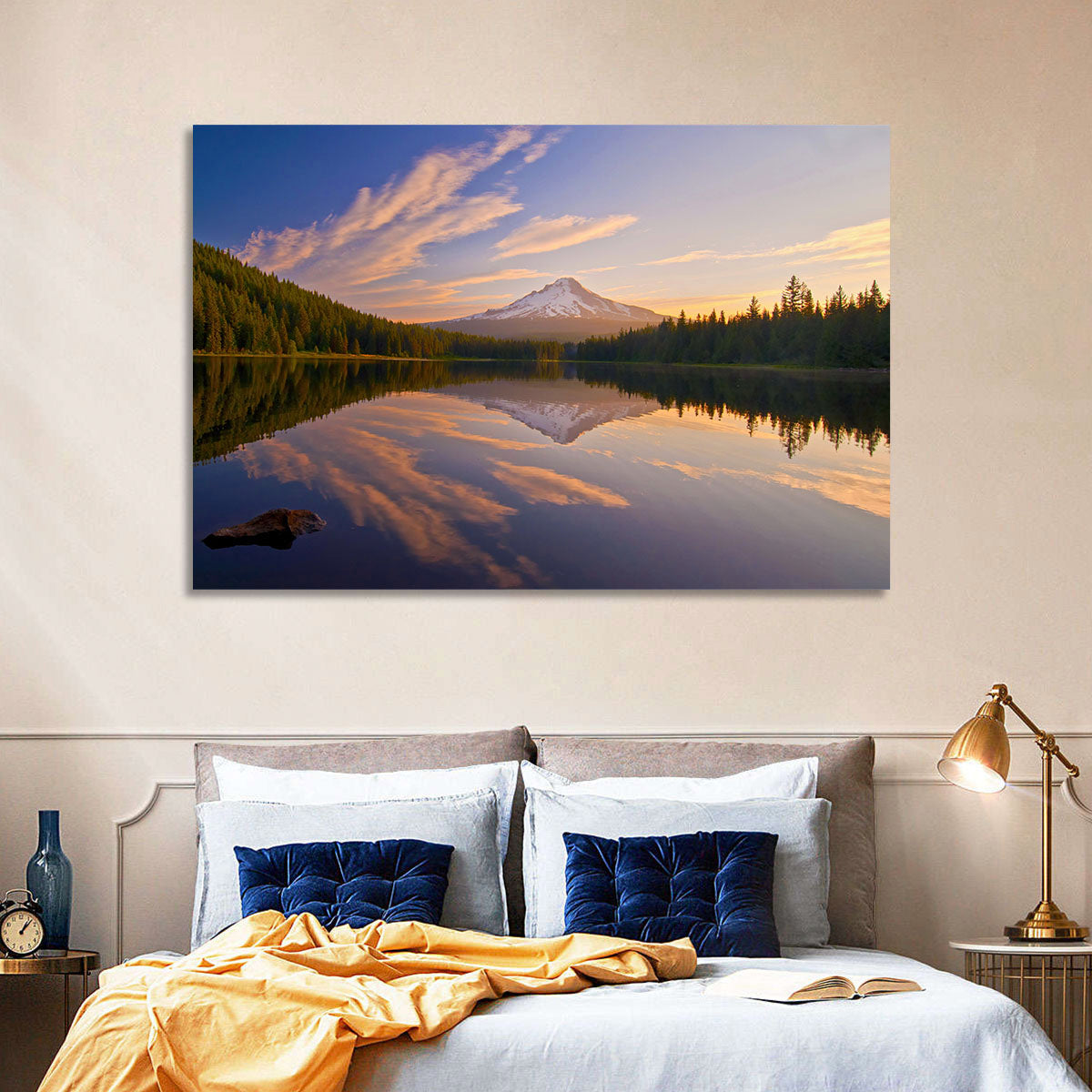 Mount Hood Reflection at Trillium Lake Wall Art