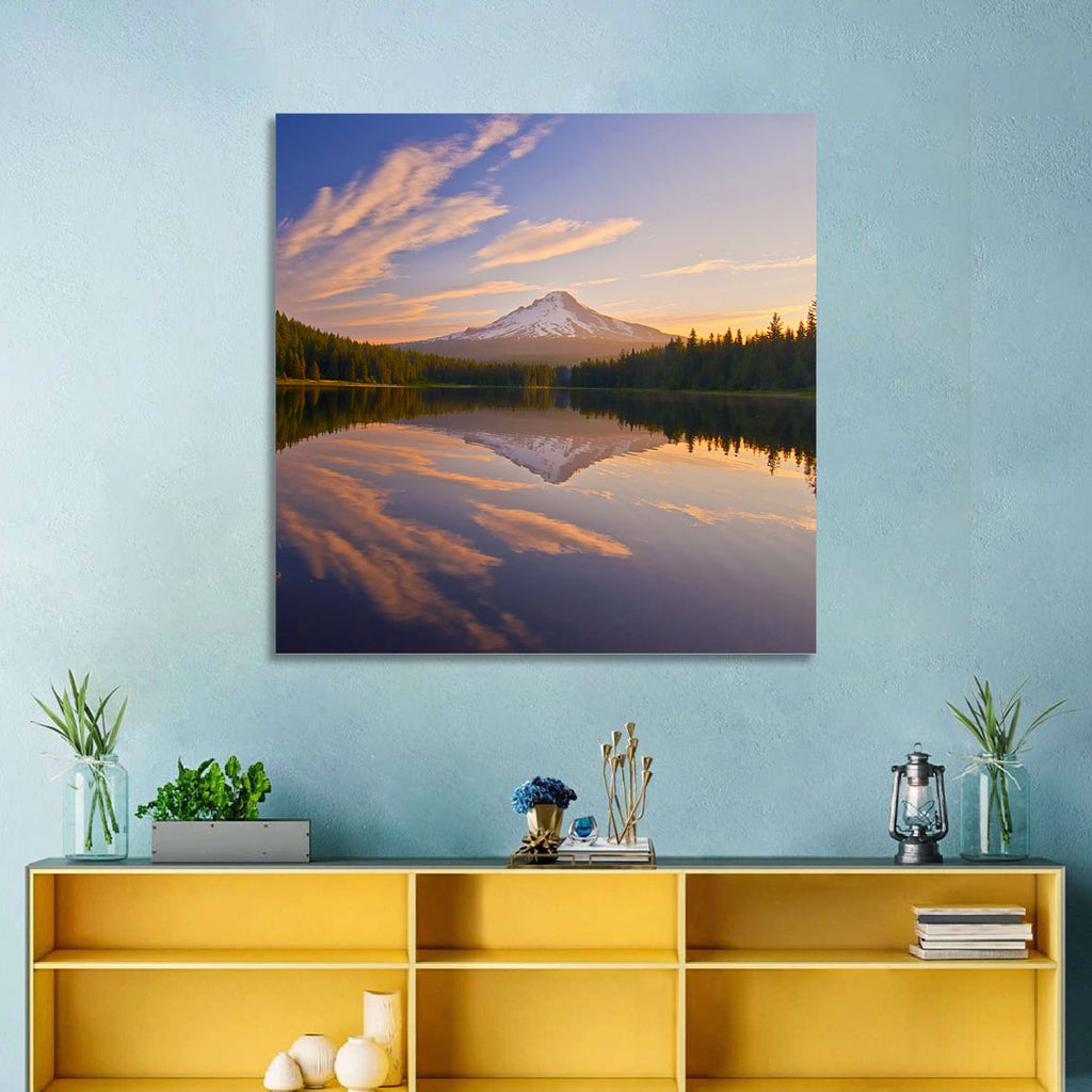 Mount Hood Reflection at Trillium Lake Wall Art