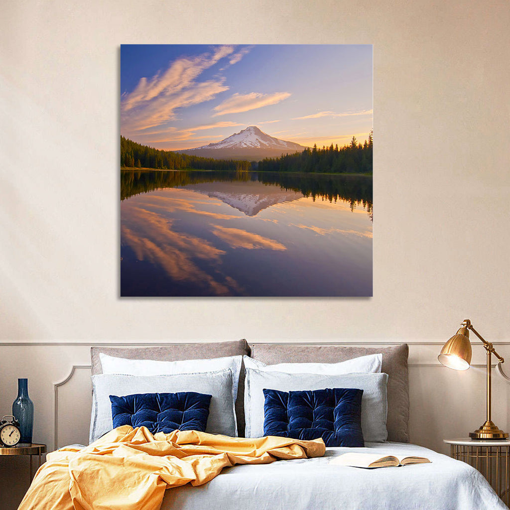 Mount Hood Reflection at Trillium Lake Wall Art