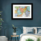 Middle East Political Map Wall Art