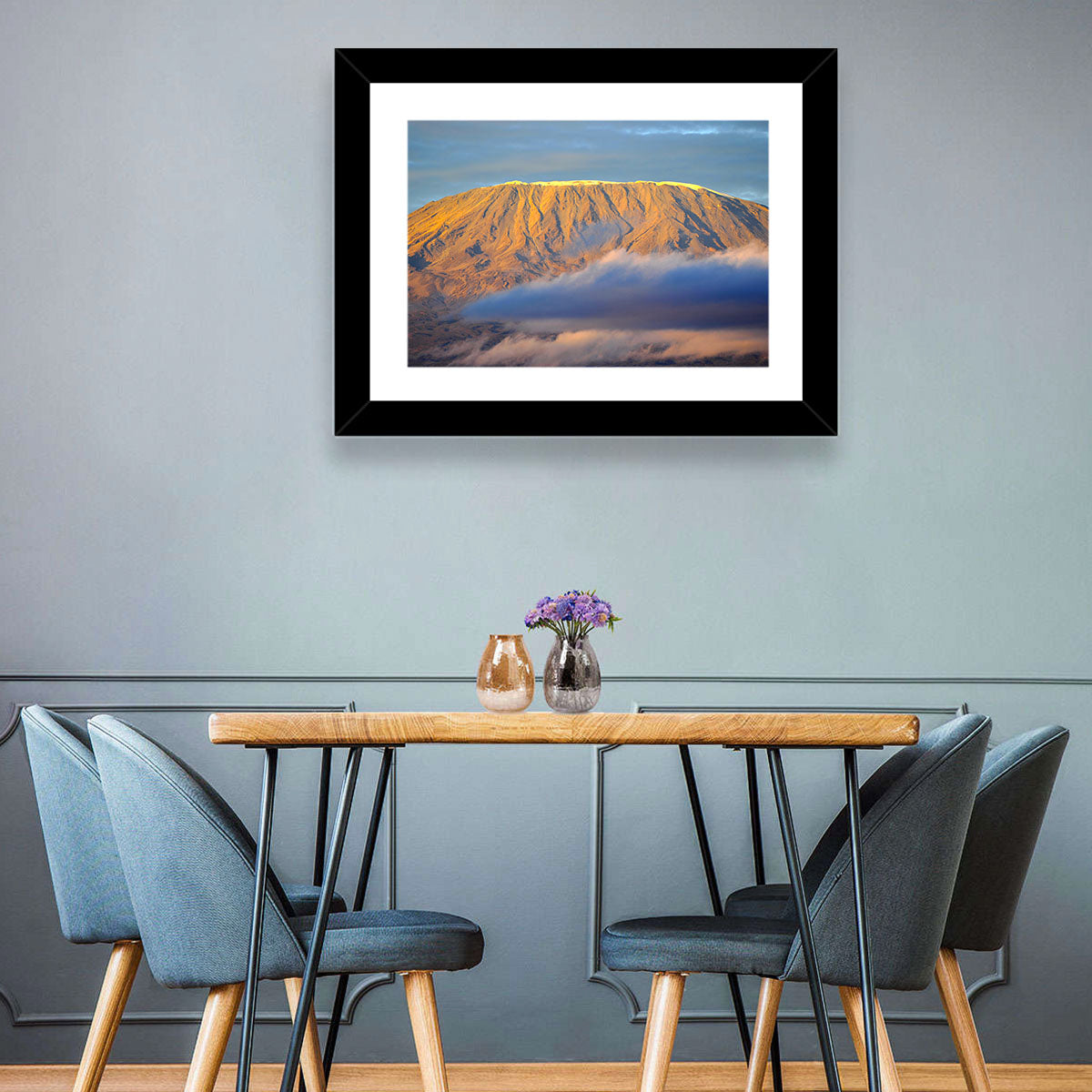 Kilimanjaro Sunrise Wall Art in a room, landscape