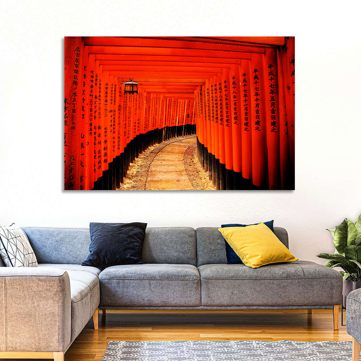 Fushimi Inari Torii Path, Kyoto Wall Art in a room, landscape
