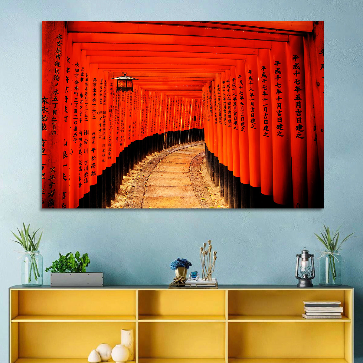 Fushimi Inari Torii Path, Kyoto Wall Art in a room, landscape