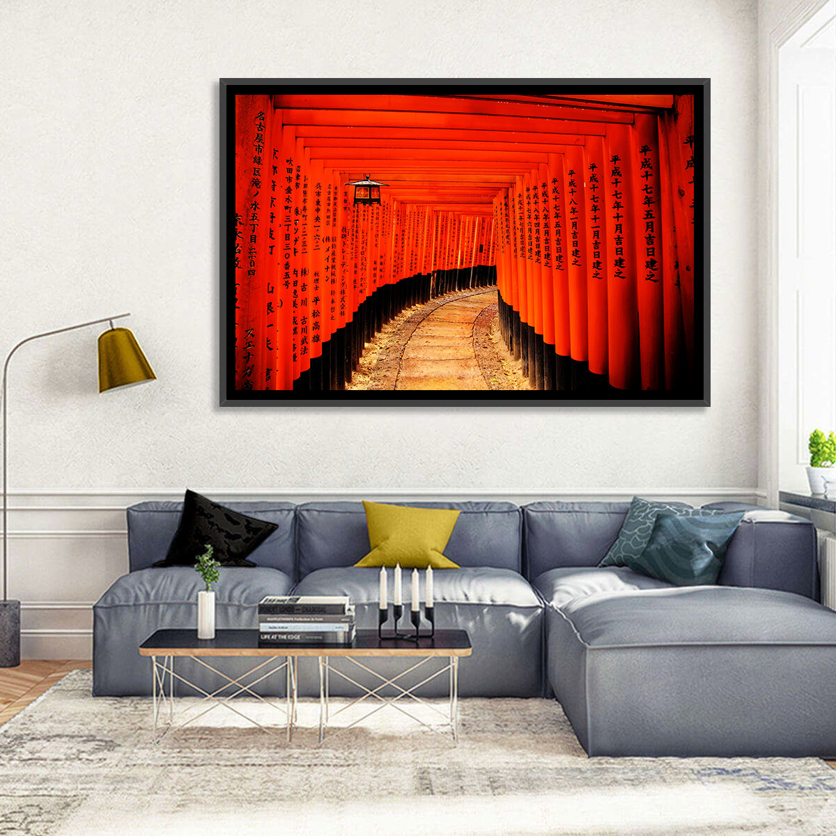Fushimi Inari Torii Path, Kyoto Wall Art in a room, landscape